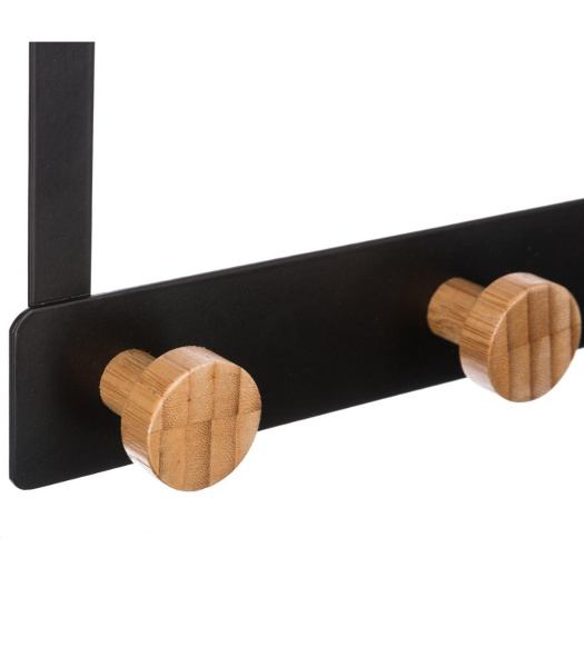 Вешалка на дверь 5Five 3 крючка,цвет натуральный/черный 25х5х20 см 151569А Вешалка на дверь 5Five 3 крючка,цвет натуральный/черный 25х5х20 см 151569А