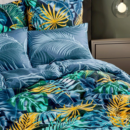 Комплект постельного белья Василиса Монблан Tropical семейный сатин нав 70х70х2 шт.