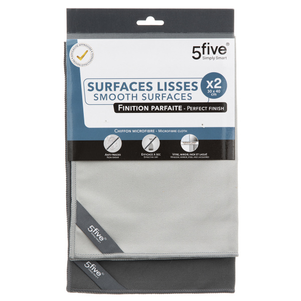 Набор салфеток из микрофибры 5Five 30х40см 2шт 164765
