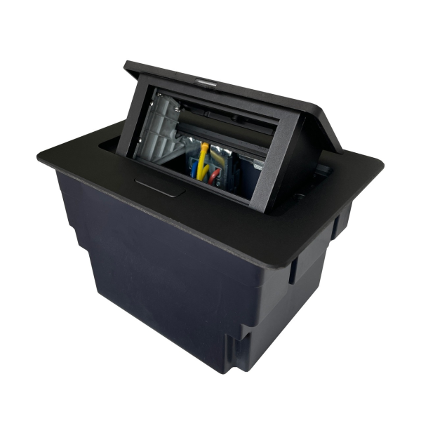 Бокс настольный на 4 модуля, чёрный