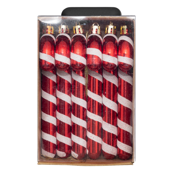 Набор подвесных украшений Карамельная трость Feeric 6 шт 14 см пластик 192376