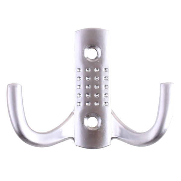 Крючок двойной перфорированный (матовый хром 1 шт)