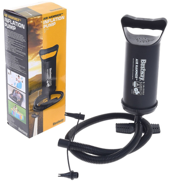 Ручной насос, BESTWAY, 62003, 36 см, Пластик, Чёрный