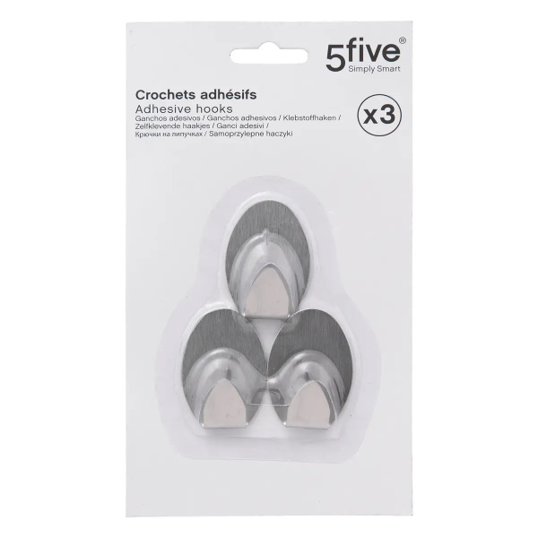 Набор самоклеющихся крючков 5Five 3 шт 117262