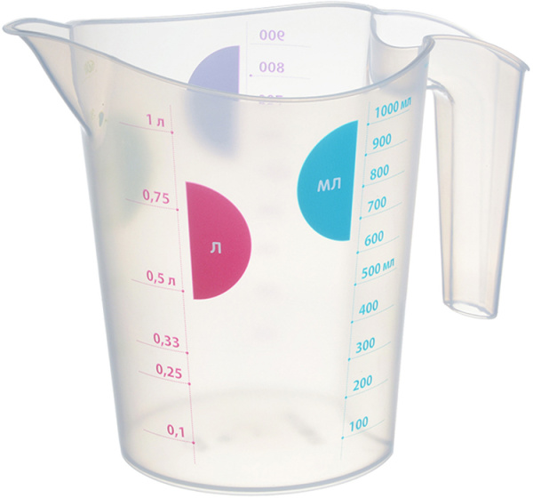Кувшин IDEA мерный прозрачный 1 л М 1206