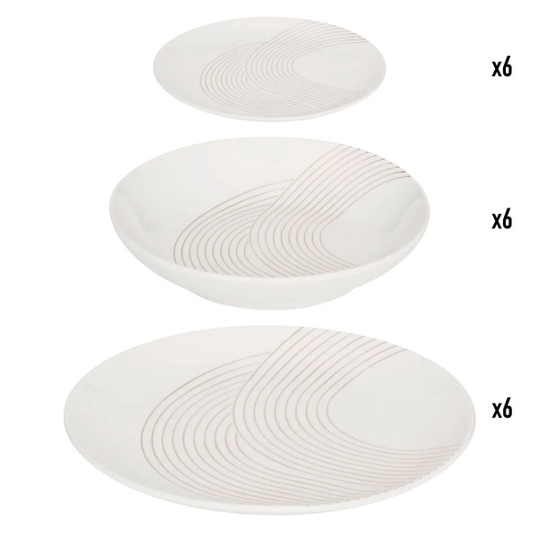 Набор столовой посуды SKY LOUNGE 18 пр фарфор 212313