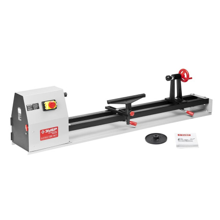 Станок токарный по дереву, ЗУБР ЗСТД-350-1000, 4 скорости, длина 1000 мм, d 350 мм, 350 Вт