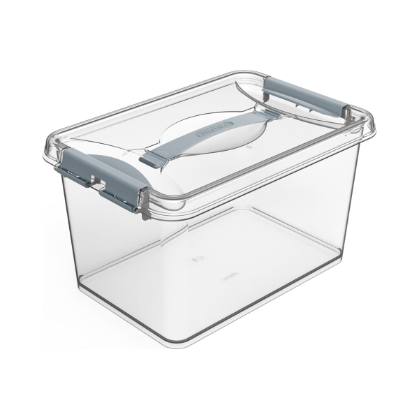 Контейнер для хранения Мартика Клик с защелками и ручкой 10л прозрачный С274ПРО