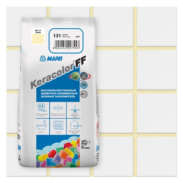 Затирка для швов KERACOLOR FF №  131/2кг (Ваниль) Затирка для швов KERACOLOR FF №  131/2кг (Ваниль)