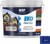 Краска резиновая трещиностойкая, суперэластичная, атмосферостойкая EKO Flexi Pro, синий 3 кг