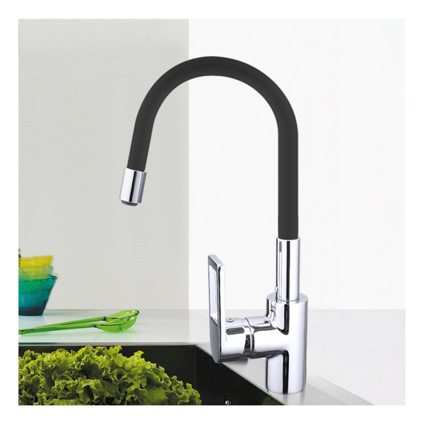 Гусак гибкий силиконовый Frap W04 черный