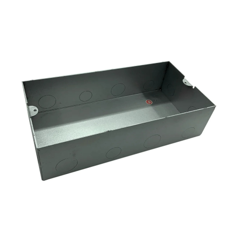 Лючок напольный/настольный на 2х4 модуля, металл, чёрный