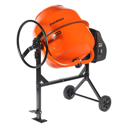 Бетоносмеситель PATRIOT BM 228C, 800 Вт, 220 кг готовой смеси, венец - чугун