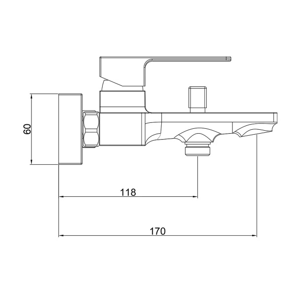 Смеситель в/д  Gross Aqua 2510880C Edge, кор. нос Смеситель в/д  Gross Aqua 2510880C Edge, кор. нос
