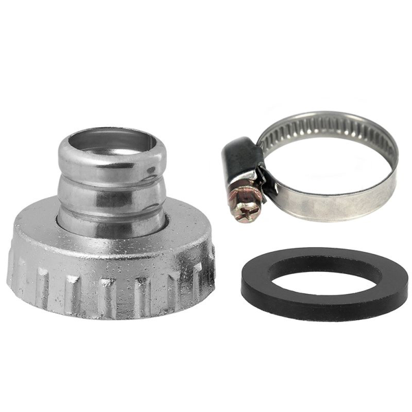 Штуцер для водоразборного крана 1/2" + хомут, MP