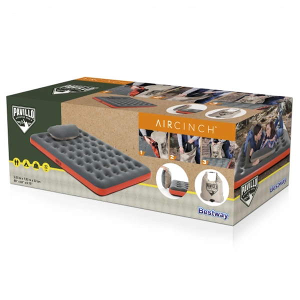 Кровать надувная Pavillo Roll and Relax 203х152х22 см 67703