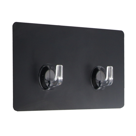 Крючок для ванной двойной Tendance черный адгезивное крепление 9067103