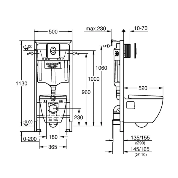 Набор GROHE Solido 4 in1 with Serel SP26 ceramic WC (101046SH0H) Набор GROHE Solido 4 in1 with Serel SP26 ceramic WC (101046SH0H)