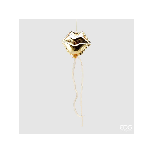 Украшение подвесное EDG Воздушные губы 13 см золото 685011.010