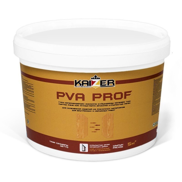 Клей  столярный влагостойкий Kaizer, класс Д3 PVA Prof 1кг Клей  столярный влагостойкий Kaizer, класс Д3 PVA Prof 1кг