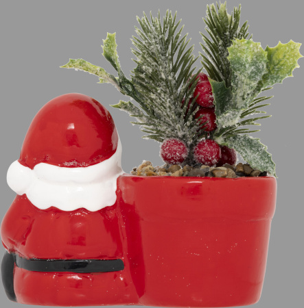 Фигура декоративная Atmosphera с елкой в керамическом горшке 13 см 2 вида в ассортименте 208345