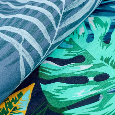 Комплект постельного белья Василиса Монблан Tropical семейный сатин нав 70х70х2 шт.