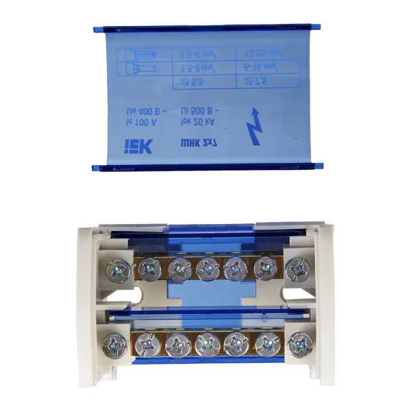 Шины на DIN-рейку в корпусе (кросс-модуль) ШНК 2х7 L+PEN ИЭК  YND10-2-07-100