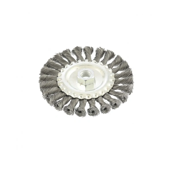 Щетка для УШМ 150 мм, М14, плоская, крученая  проволока 0,5 мм// MATRIX