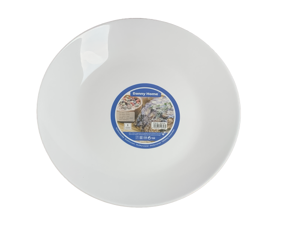 Тарелка обеденная DH Ø25 см Н 2,5 см опаловое стекло белый LMLP105