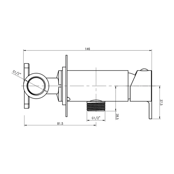 Смеситель для биде встроенный Gross Aqua (GA042601C)