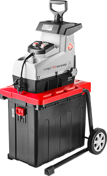 Измельчитель садовый электрический, ЗУБР ЗИЭ-44-2800, бесшумный, р/с 44 мм, контейнер 60 л, 2800 Вт