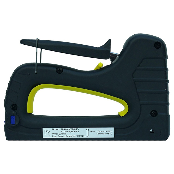 Степлер Hanskonner HK1071-01-08, усиленный меб.,скобы 53(6-16мм),гвозди 300 (15-16мм), рессорный