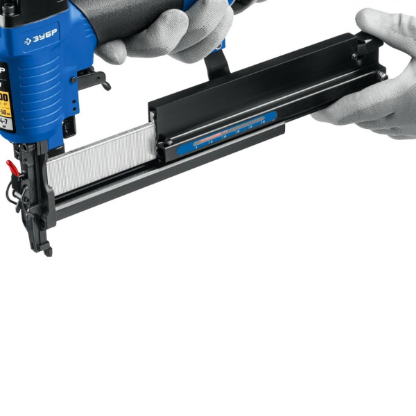 Пневматический нейлер-степлер (гвозде/скобозабиватель) 2-в-1 ЗУБР Т55/300, скобы тип 55 (16-40мм) и 