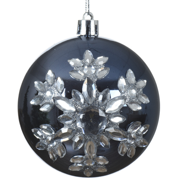 Шар елочный 8 см Бриллиантовая снежинка 021350 Kmg