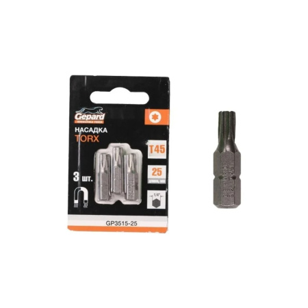 Насадка TORX T45 25мм  3шт GEPARD (GP3515-25)