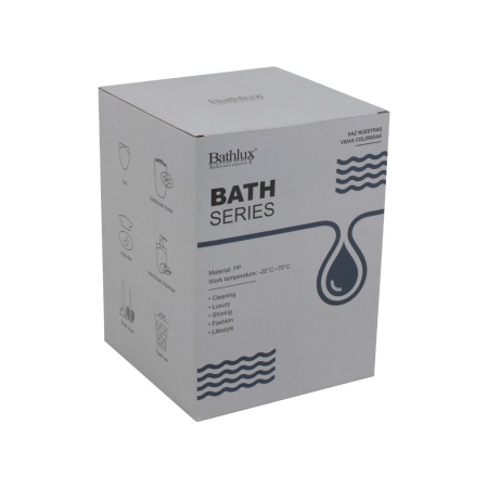 Набор для ванной комнаты Bathlux Matt Gray (ведро, дозатор, 2 стакана, мыльница, гарнитур для туалет
