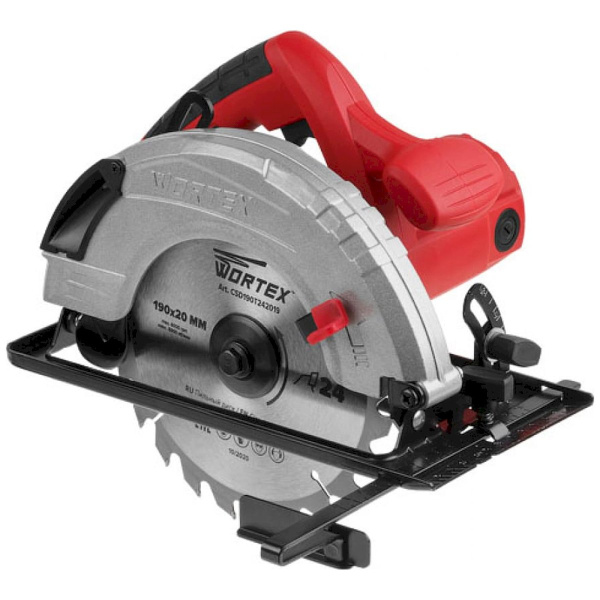 Пила циркулярная WORTEX CS 1915 в кор. 1500 Вт, 190 мм, до 67 мм, арт.CS191500019