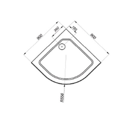 Поддон душевой Triton ПД 2 низкий полукруг 90х90 в комплекте