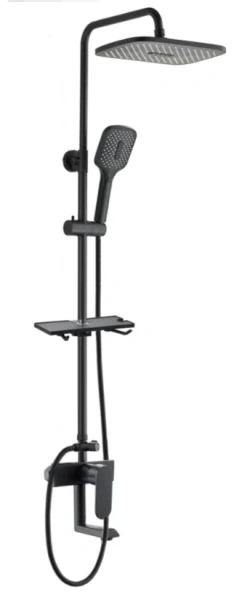 Душевая система со смесителем для ванны, черный VODA VST112Black