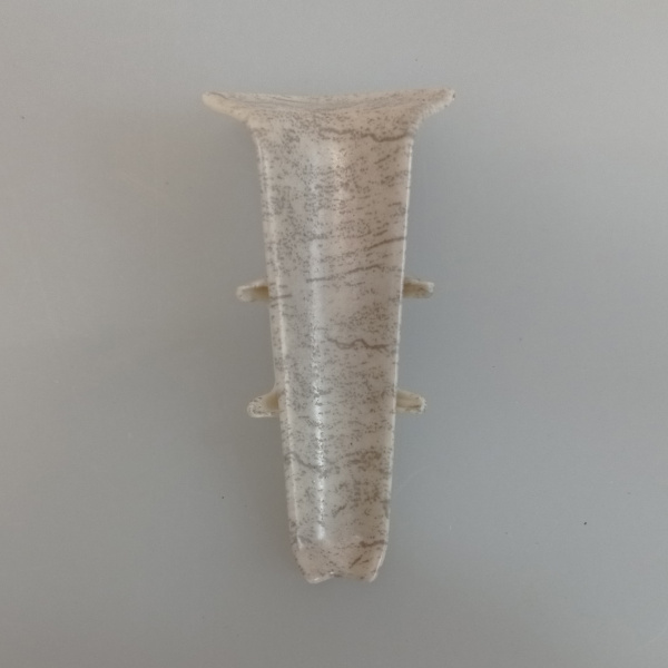 Угол внутренний для плинтуса 70мм "Деконика", 547 Лофт светло-серый