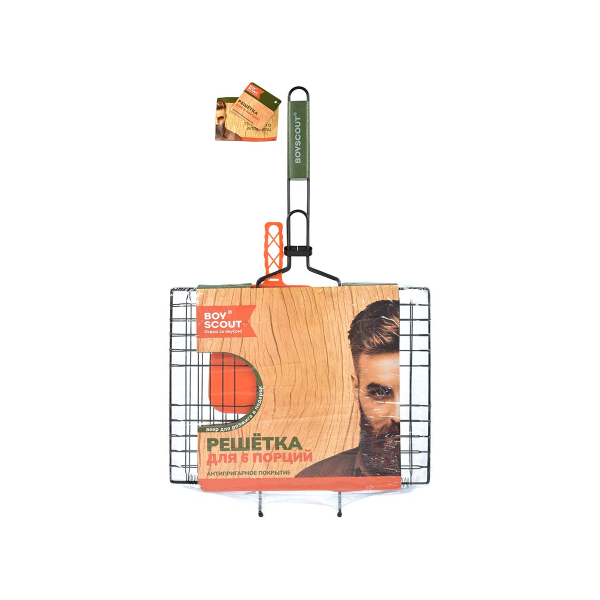 Решетка-гриль BoyScout для 6 порций блюд, 40x30x2,5 cм., веер