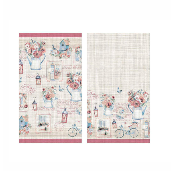 Набор кухонных полотенец Самойловский Текстиль История открыток 40х70 см 2шт.