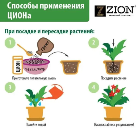 Субстрат ионитный ZION (Цион) для выращивания клубники 30 гр