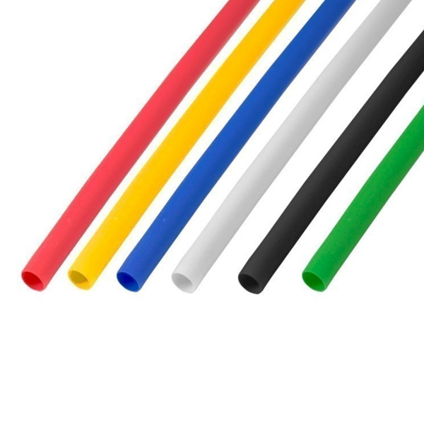 Набор термоусаживаемых трубок ТУТ нг 6,0/3,0мм, пять цветов, упаковка 50 шт. по 1м REXANT