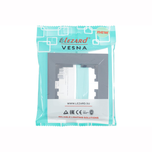 Рамка VESNA 742 3400 146 1-ая горизонтальная графит