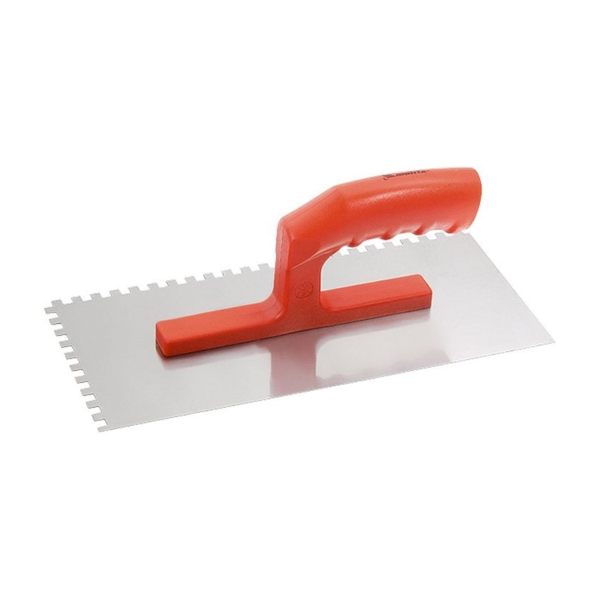 Гладилка стальная, 280 х 130 мм, зеркальная полировка, пластмас. ручка, зуб 8 х 8 мм// Matrix