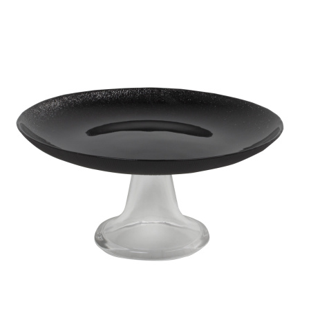 Тортница на ножке DH стекло 22х11 см черная WY34-08
