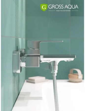 Смеситель д/в GROSS AQUA 2515880C Edge короткий излив