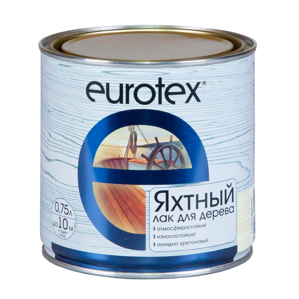 Лак яхтный Eurotex глянцевый 0,75л/6шт