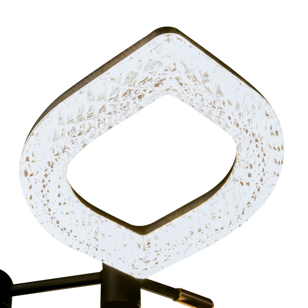 Люстра LED 6627B-6P 96W черный + золото